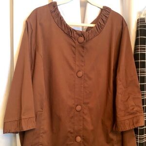 Maggie Barnes chocolate brown jacket.4XL